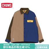 外套CH02 式 1226 拼接翻领衬衫 CHUMS洽洽鸟户外休闲上衣男女同款