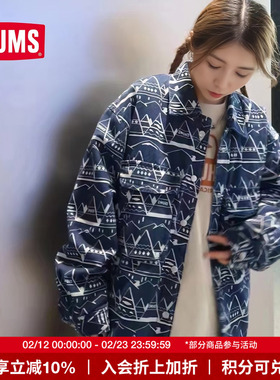 CHUMS洽洽鸟户外休闲牛仔夹克棉服外套男女同款百搭上衣CH04-1428