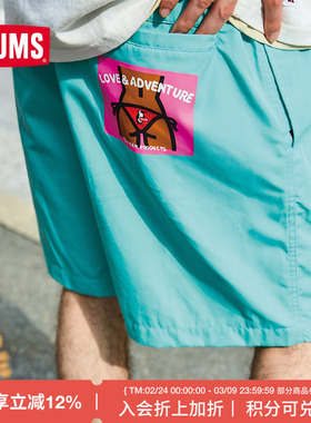 CHUMS洽洽鸟户外休闲短裤艺术家联名男女舒适透气休闲裤CH03-1381