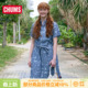长裙 时尚 CHUMS洽洽鸟户外休闲衬衫 运动连衣裙女牛仔裙春夏薄款
