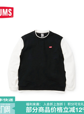 CHUMS洽洽鸟复古圆领卫衣运动户外休闲假两件长袖情侣款CH00-1405