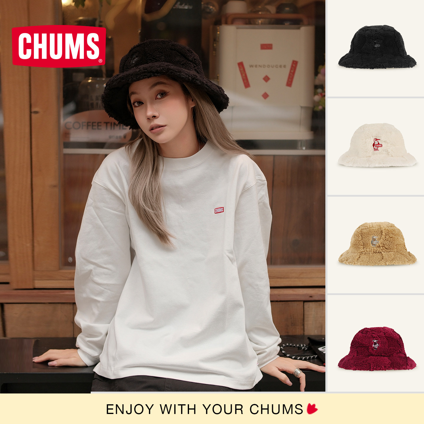 CHUMS洽洽鸟户外休闲渔夫帽