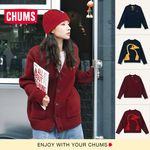 CHUMS洽洽鸟户外休闲毛衣外套