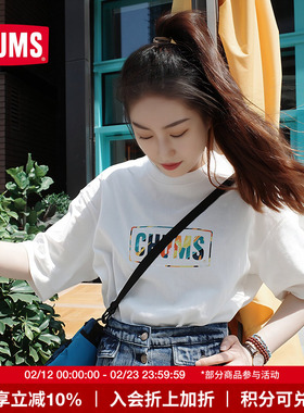 CHUMS洽洽鸟潮流运动户外休闲舒适印花短袖T恤百搭上衣CH01-2357