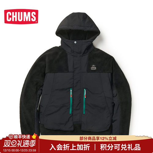 CHUMS/洽洽鸟休闲宽松运动抓绒衣