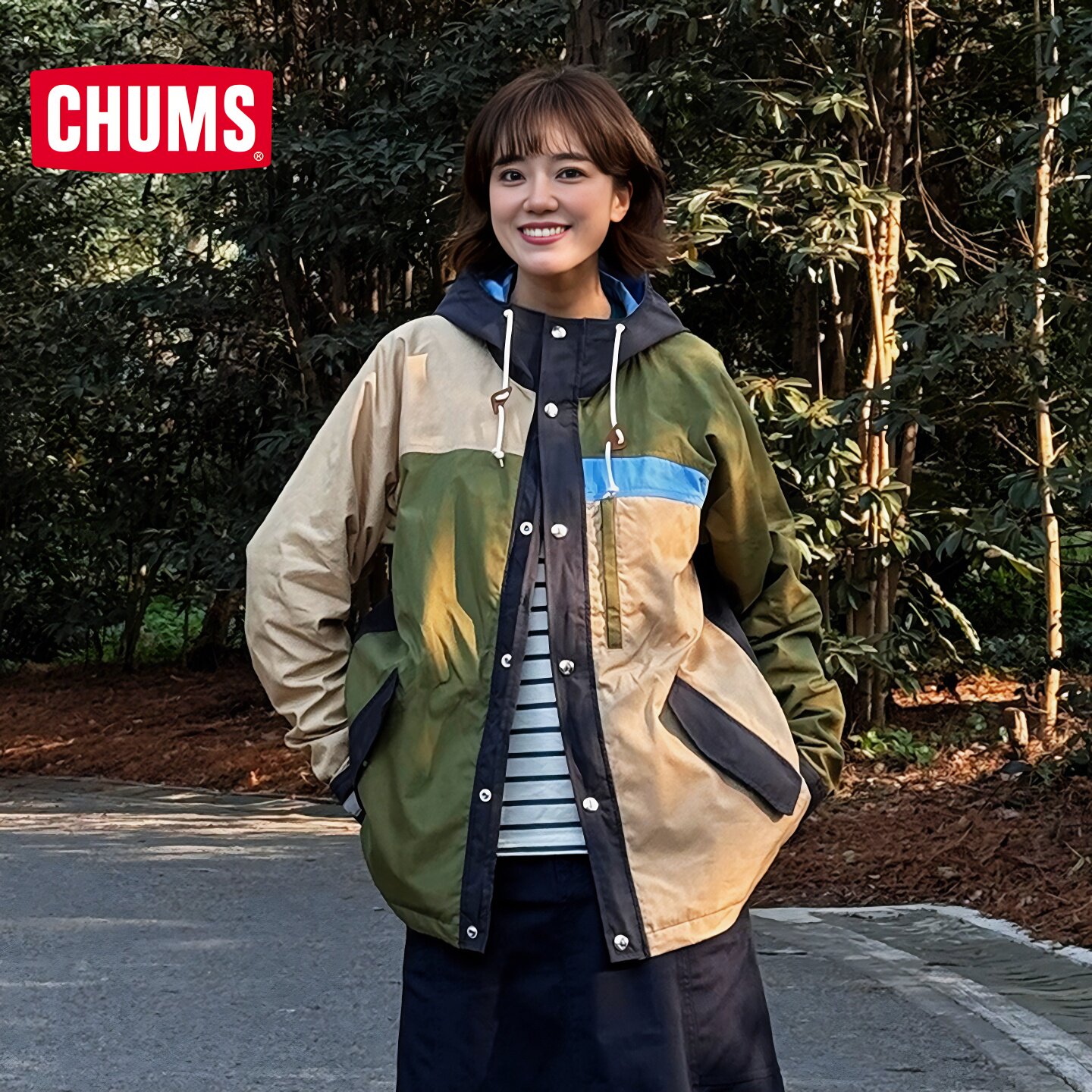 洽洽户外CHUMS拼接外套图片