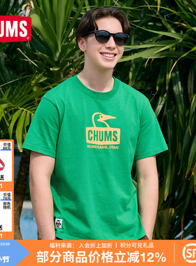 CHUMS洽洽鸟夏季新款短袖t恤男女同款圆领情侣半袖上衣CH01-2278
