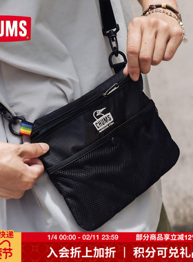 CHUMS洽洽鸟户外露营斜挎包休闲百搭单肩包运动通勤男包CH60-3752