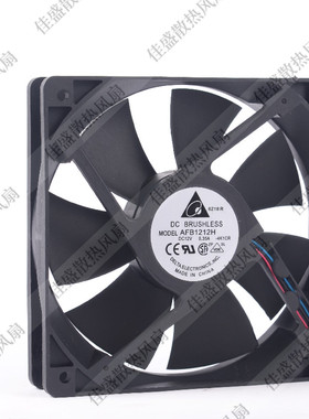 台达机箱 四线温控PWM自动控速 12V 0.35 静音双滚珠风扇AFB1212H