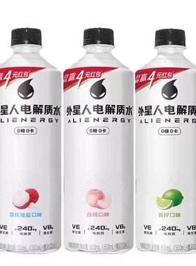 26年新品外星人0糖0卡600ml*15瓶电解质白桃青柠味补水饮料