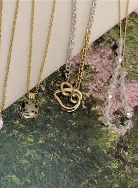 大发试验站女水晶天然石叠戴项链