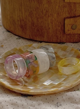 无性别塑料少女网红别致春夏戒指