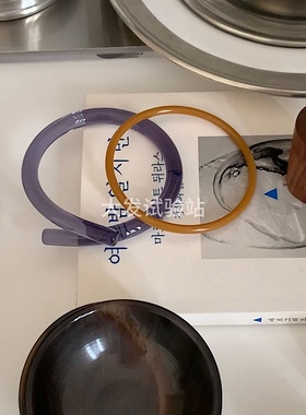 大发试验站 亚克力彩色手镯夏日新款精致环形百搭少女气质手饰ins