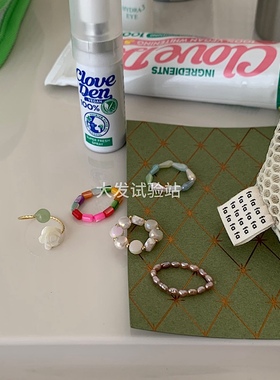 大发试验站自制精致小众设计感戒指女ins风简约百搭指环食指戒ins