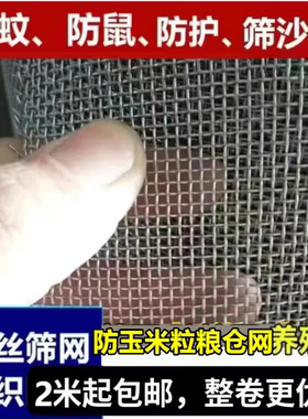 小孔钢丝网编织筛网筛沙子钢网轧花铁丝网防老鼠窗纱玉米网粮仓网