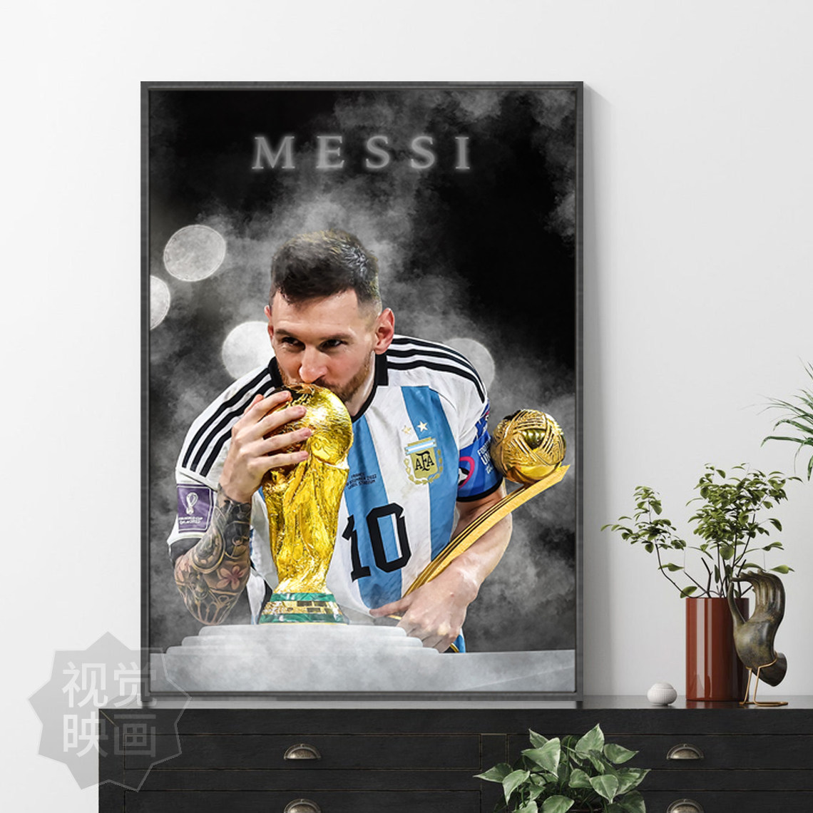 阿根廷夺冠装饰画客厅沙发背景墙卧室壁画世界杯足球梅西海报挂画,家居饰品,现代装饰画,淘宝优惠券,粉丝福利购,淘宝优惠卷