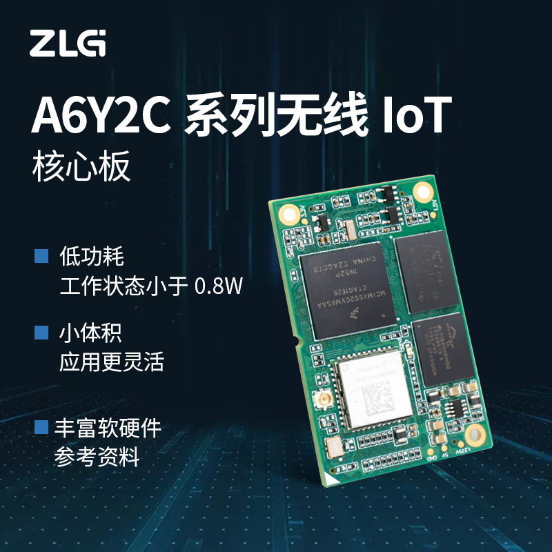 ZLG致远电子 Cortex-A7处理器800MHz主频无线IoT核心板A6Y2C系列-封面