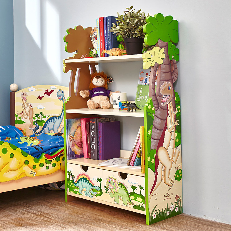 teamson纷朵奇儿童书架卡通彩绘恐龙主题25周年庆福袋款恐龙书架