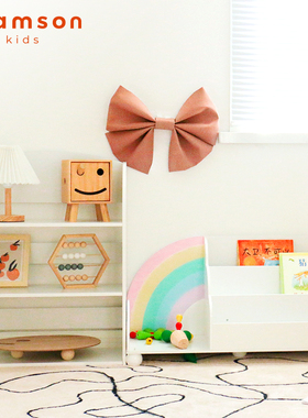 teamson纷朵奇白色木制儿童房收纳柜绘本书架宝宝置物幼儿园