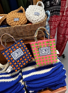 泰国包包小众编织包手工编织手提包大象包夏款菜篮子包夏天包包