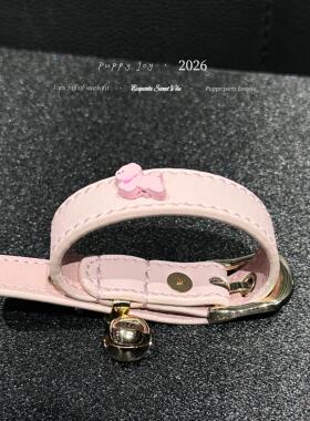 手链 PuppyJoy独家「萌小狗」粉色擦色牛皮手环高级手工定制
