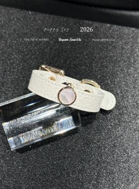 手链 PuppyJoy独家「雪贝」白色擦蟒蛇皮手环高级手工定制