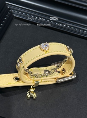 手链 PuppyJoy独家「甜昼小熊」小熊牛皮手环高级手工定制