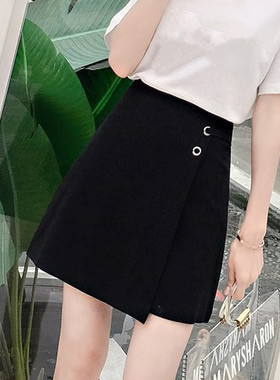 2019夏季新款不规则短裙百搭防走光a字裙高腰半身裙包臀裙裤裙女