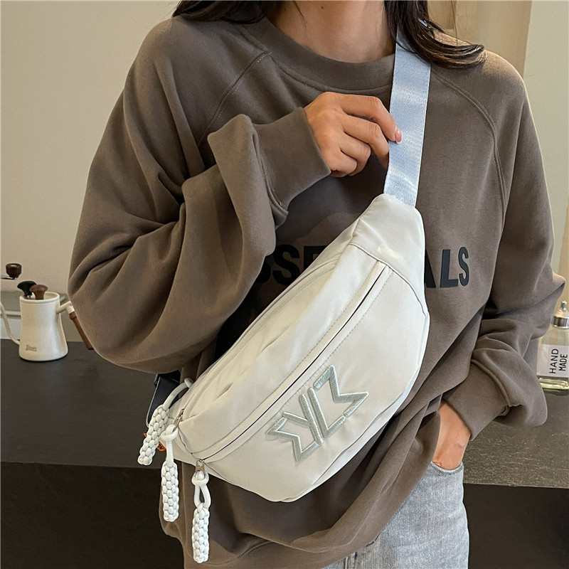 帆布休闲小包胸包女2025新款百搭运动斜挎包百搭单肩包潮流腰包,箱包皮具/热销女包/男包,胸包,淘宝优惠券,粉丝福利购,淘宝优惠卷