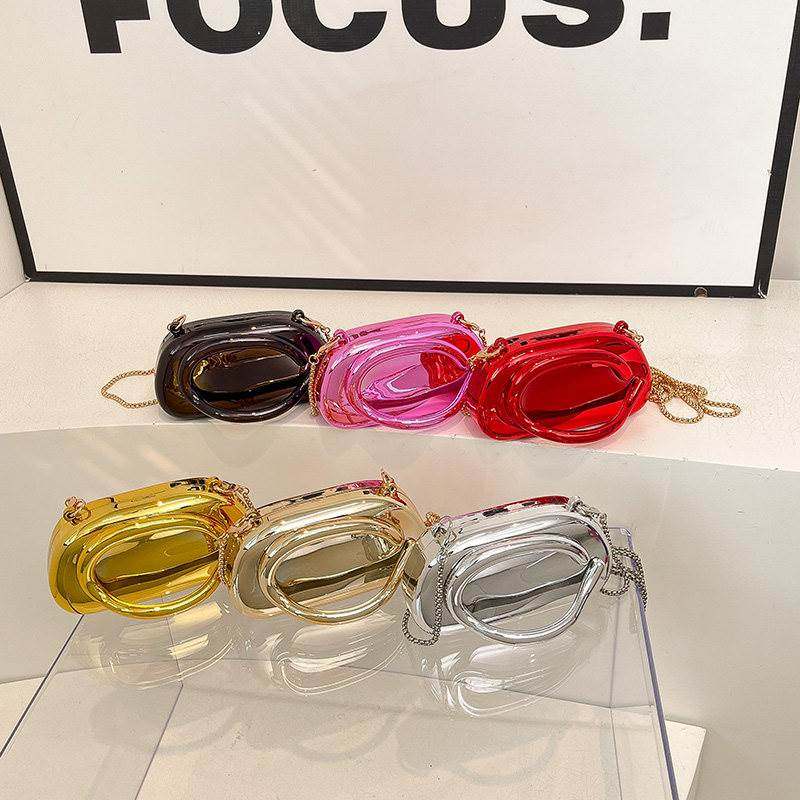 迷你晚宴包口红耳机包2025新款糖果色亚克力电镀手挽包链条斜跨包,箱包皮具/热销女包/男包,小方包,淘宝优惠券,粉丝福利购,淘宝优惠卷