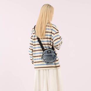 2026秋季新款牛仔布斜挎包女款旅游轻便小众设计感帆布包迷你小包
