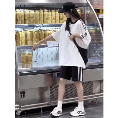 盐系ootd#学院风宽松运动套装