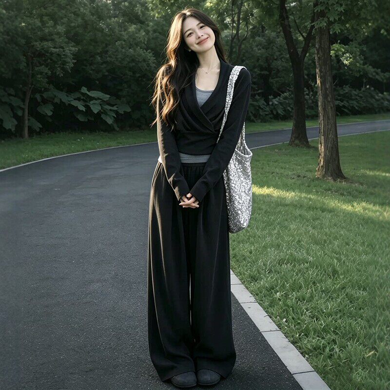 松弛感卫衣休闲套装女入秋韩系宽松显瘦一整套时髦减龄运动三件套