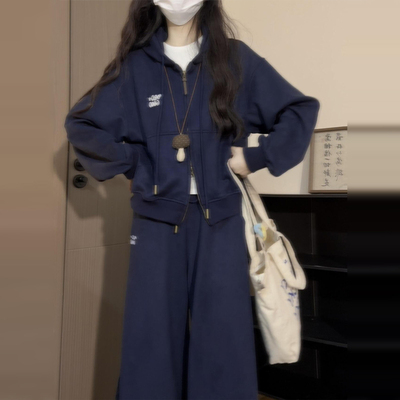 学院风穿搭#韩系慵懒卫衣两件套