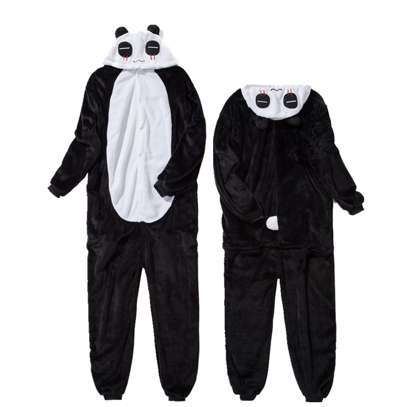 熊猫珊瑚绒睡衣儿童小猫演出服冬