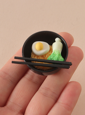 Dollhouse娃娃屋仿真泡面煎蛋碗筷模型微缩食玩厨房蔬菜迷你摆件