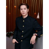 王嘉尔明星同款 外套 国风西装 高级感新中式 立领西服男痞帅潮流时尚