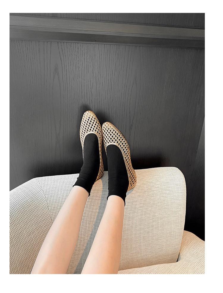 韩国尖头果冻鞋沙滩外侧女夏凉鞋浅口镂空平底单鞋透明水晶洞洞鞋,女鞋,浅口单鞋,淘宝优惠券,粉丝福利购,淘宝优惠卷