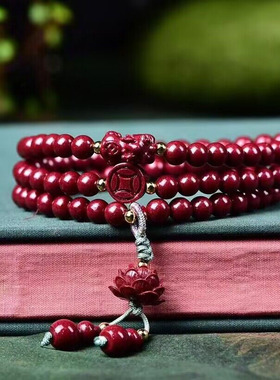 天然原矿朱砂紫砂多圈三圈手链纯手制作精工细作做工精美