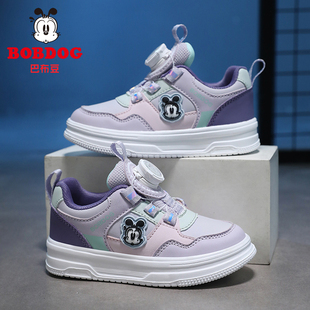 秋款 巴布豆女童鞋 小学生皮面防水女孩板鞋 儿童运动鞋 子2025春秋季