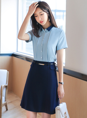 职业套装女夏季高端正装公务员幼儿园教师园服面试酒店前台工作服
