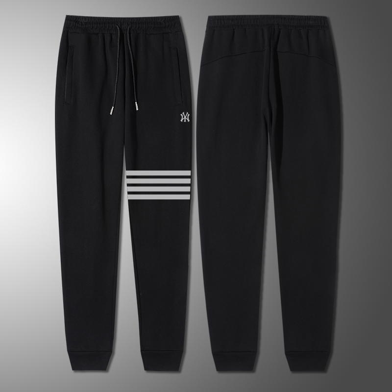 潮流纯棉青年跑步黑色男裤韩版