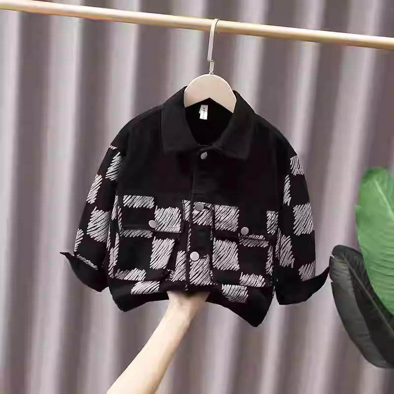 男童外套2025新款春秋款韩版夹克秋季中小童儿童炸街手绘牛仔上衣,童装/婴儿装/亲子装,普通外套,淘宝优惠券,粉丝福利购,淘宝优惠卷