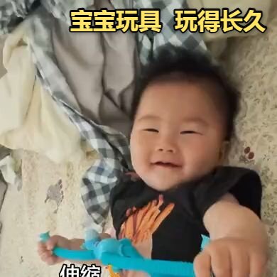 伸缩长颈鹿宝宝玩具吸盘机器人百变发光拉管儿童卡通创意益智正品