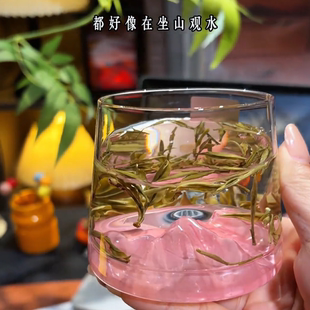 酒杯杯子日式富士山杯炫彩观山杯家用玻璃冰山水杯茶杯威士忌洋酒