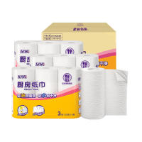 Kitchen paper towel rolls, increased volume and thickness, strong water and oil absorption, household disposable cleaning, oil-absorbing and degreasing paper towels thumbnail 3