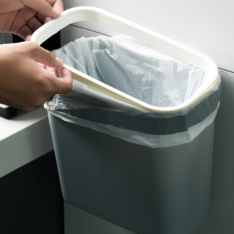 可以随意贴墙上的垃圾桶卫生间厕所浴H室免打孔悬挂收纳桶桌面家