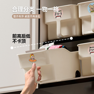 带把手收纳盒厨房橱柜高处带轮子置物架桌面调料储物整理盒带滑轮
