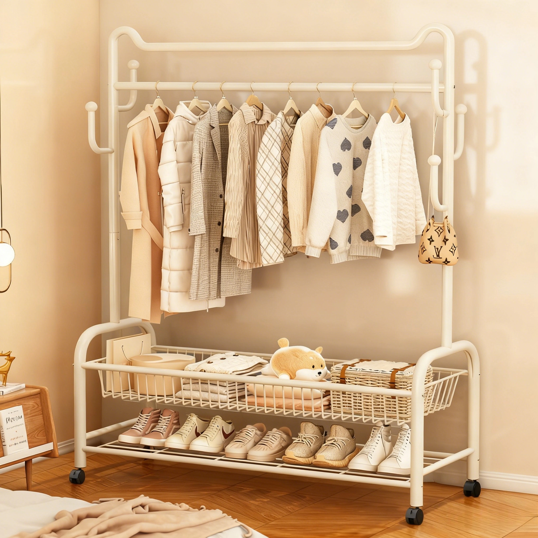 挂衣架落地卧室可移动阳台家用