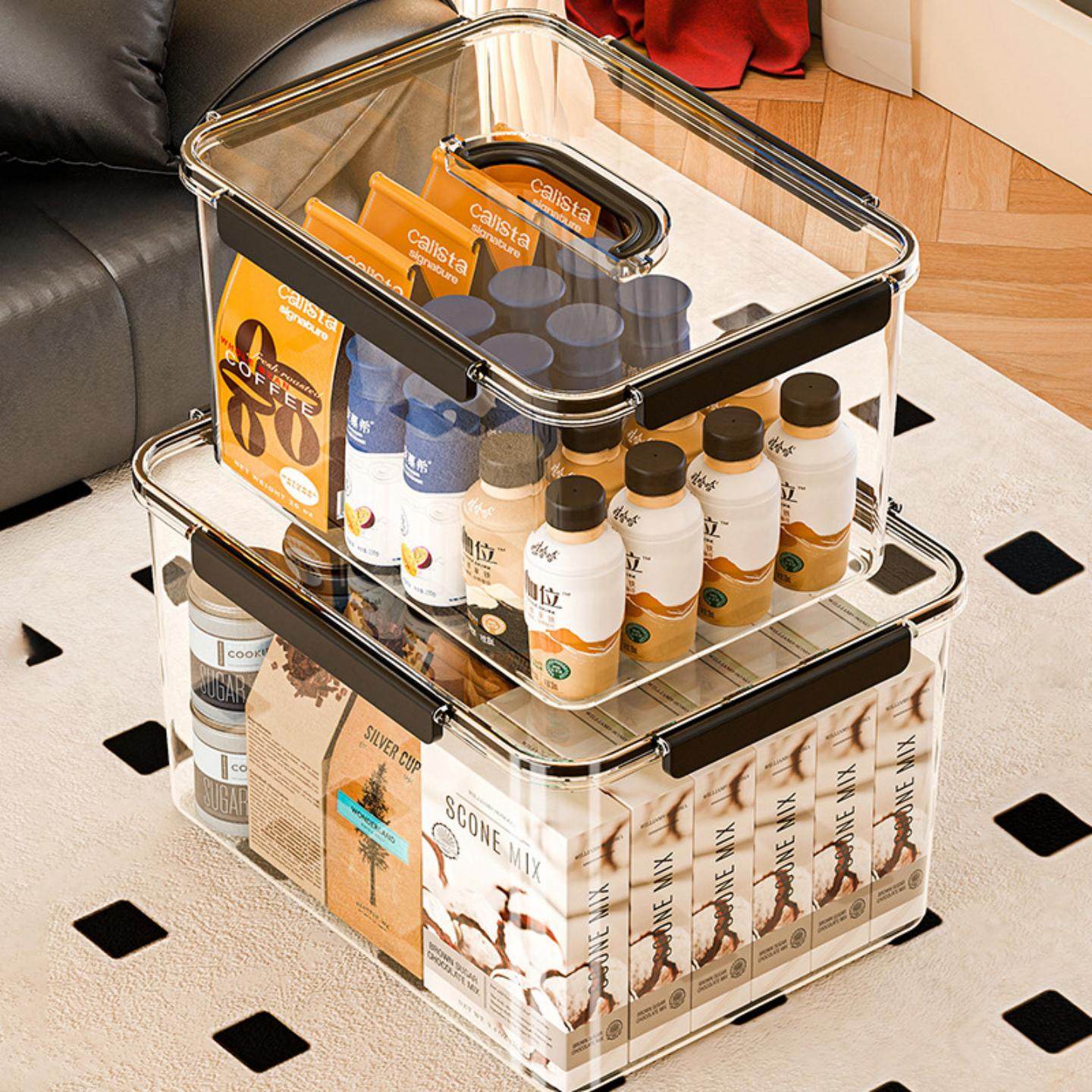 【直播专享】透明收纳箱加厚密封防潮箱家用客厅桌面大容量零食,收纳整理,收纳箱,淘宝优惠券,粉丝福利购,淘宝优惠卷